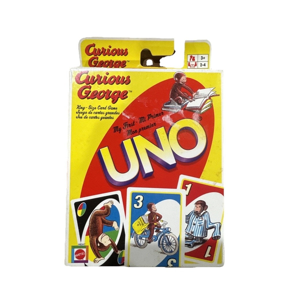 Vintage Curious George UNO Card Game 2005 Mattel